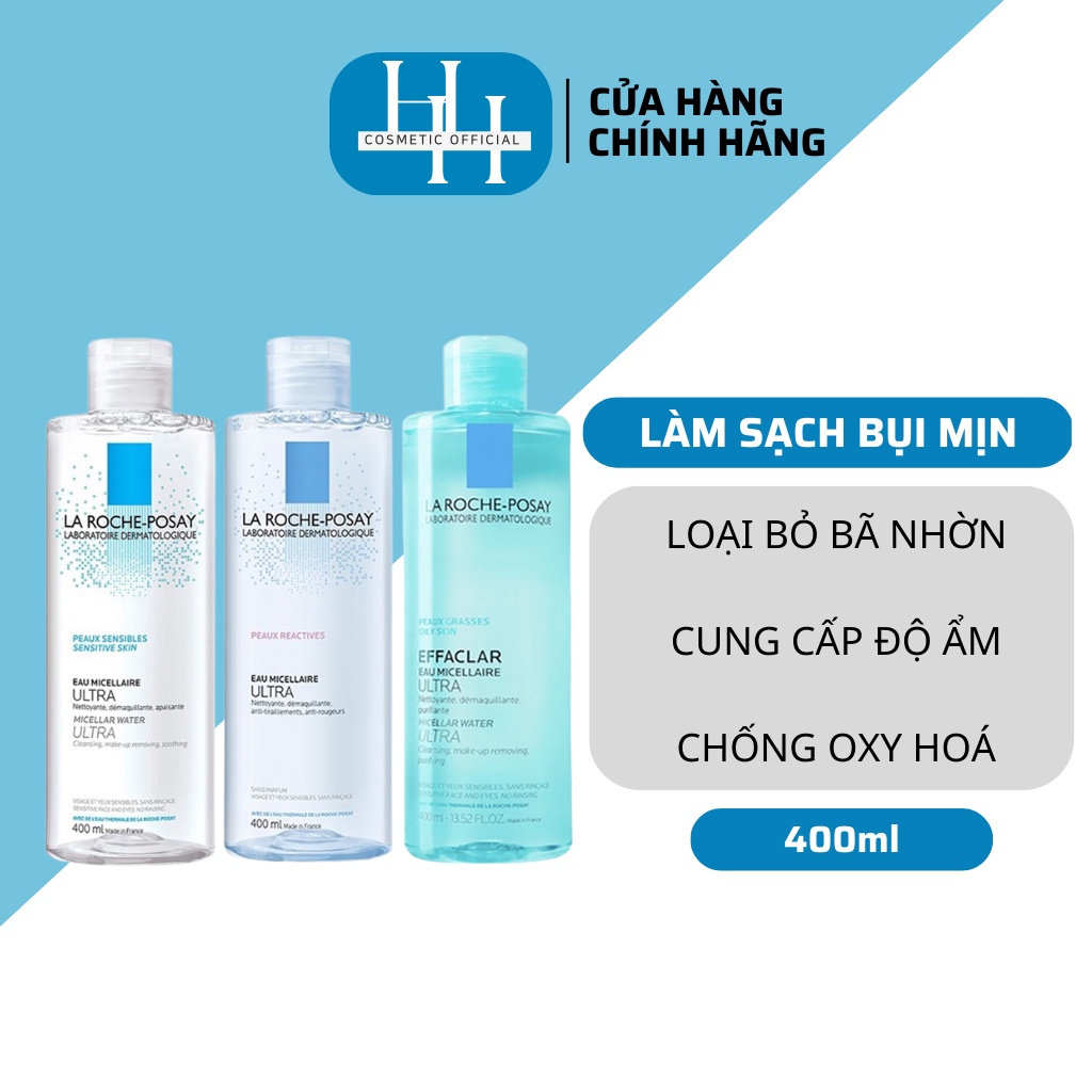 Nước tẩy trang La Roche Posay Eau Micellaire Ultra dành cho da dầu nhậy cảm 400ml