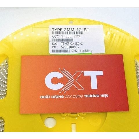 Diode zener 0.5W 12V SOD-80 (10c)