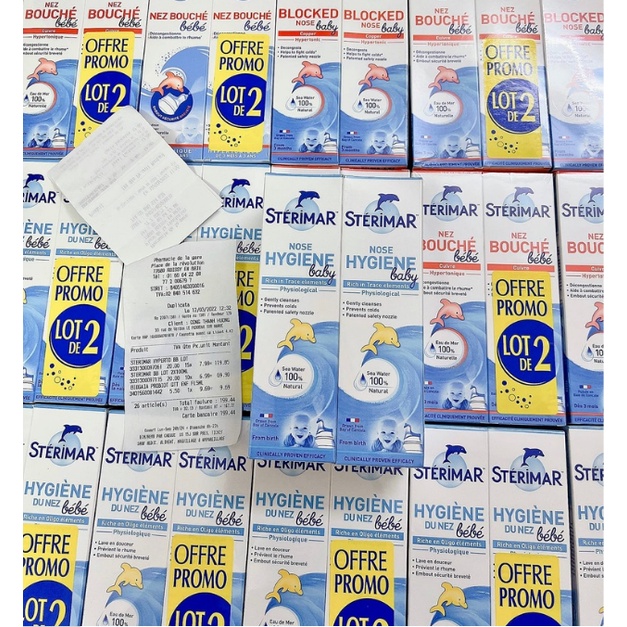Xịt Mũi Cá Heo Vàng Và Cam Sterimar Pháp 100ml - Giúp làm sạch, hết nghẹt mũi cho bé