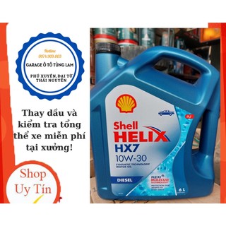 Dầu nhớt shell helix hx7 10w30 6l cho xe máy dầu, xe bán tải nklube
