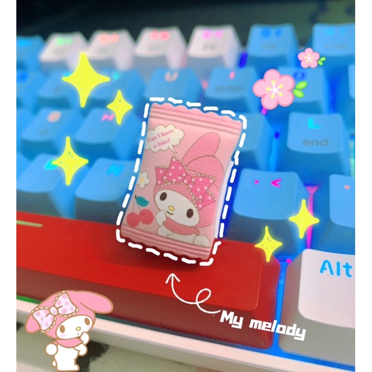 Nút bàn phím cơ ABS doubleshot bao bì các nhân vật SANRIO decor bàn phím