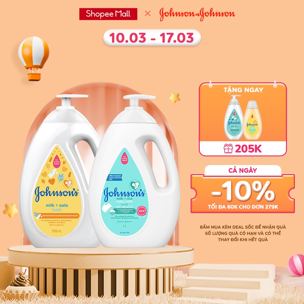 Bộ 2 chai Sữa tắm Johnson's Baby 1000ml x 2