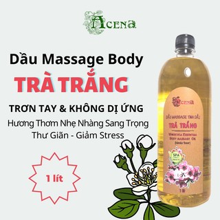 Dầu Massage Toàn Thân Body Tinh Dầu Trà Trắng Manuka ACENA dung tích 1000ml chuyên dụng Spa Hương Thơm Nhẹ Nhàng
