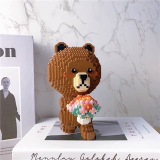 Mô hình lắp ráp gấu brown - thỏ pony