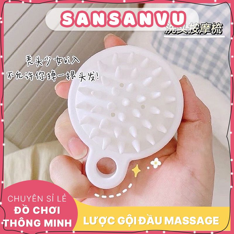 Lược Gội Đầu Massage Đầu Thư Giãn - Bàn Chải Kích Thích Mọc Tóc và Làm Sach Da Đầu, Tẩy Tế Bào Chết
