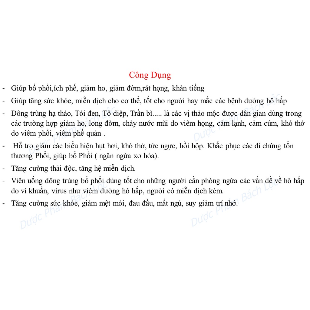 Combo 2 hộp - Viên Uống Thảo Mộc Keo Ong Xanh Đông Trùng Bổ Phổi Giúp Bổ Phổi, Ích Phế, Giảm Ho, Giảm Đờm, Rát Họng