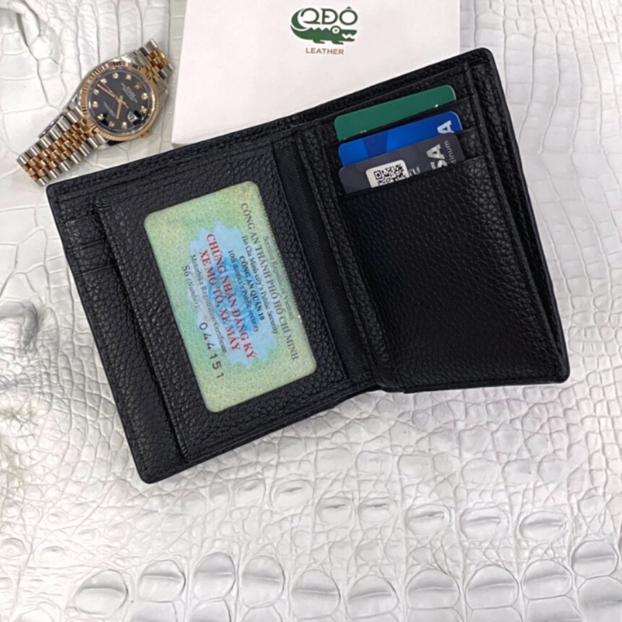 Ví Nam Dạng Đứng Da Cá Sấu Một Mặt 2DO LEATHER Da V20 Kích Thước  Quà Tặng Cho Người Thân, Sang Trọng, Chính