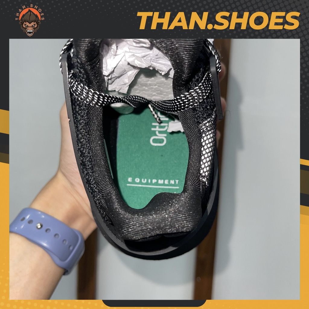 Giày EQT Basketball Adv Running Black, EQT Đen Phản Quang Than.Shoes - Than.Shoes