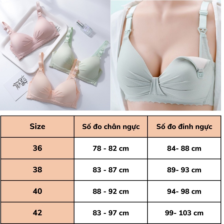 Áo Ngực Cho Con Bú Larosa Nơ Tăm Không Gọng Chất Cotton Nâng Ngực Chống Chảy Xệ Bigsize LA128A