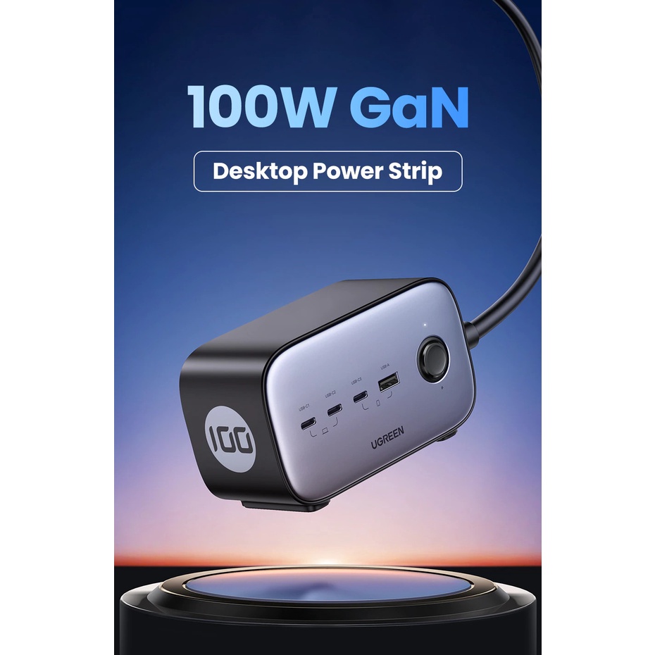 Trạm sạc (ổ cắm) 100W USB C DigiNest Pro|GaN II||7 in 1| UGREEN CD270