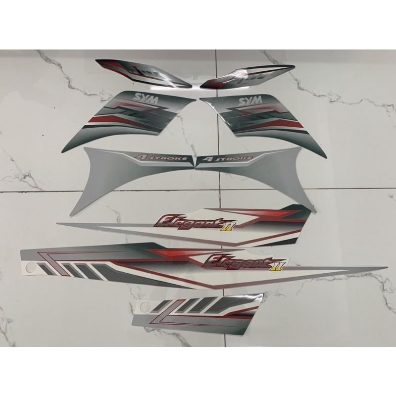 Bộ tem SYM Elegant màu xanh hàng chất lượng cao dành trang trí riêng cho dòng xe này