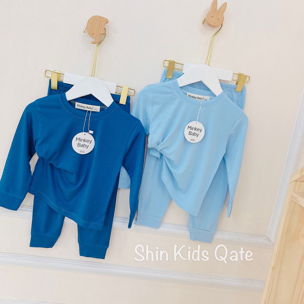 Có Size Đại  Bộ Dài Tay Trơn Thun Lạnh Shin Kids Mềm,Mịn,Thấm Hút Tốt Dành Cho Bé