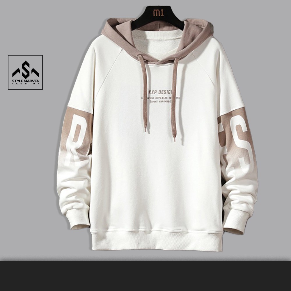 Áo nỉ nam hoodie có mũ STYLE MARVEN dài tay phối chữ trẻ trung thời trang - AO TOP NAM 90000191