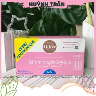 GIFRER- Nước muối sinh lý Pháp vệ sinh mắt mũi miệng, nước muối Fysoline hồng chính hãng