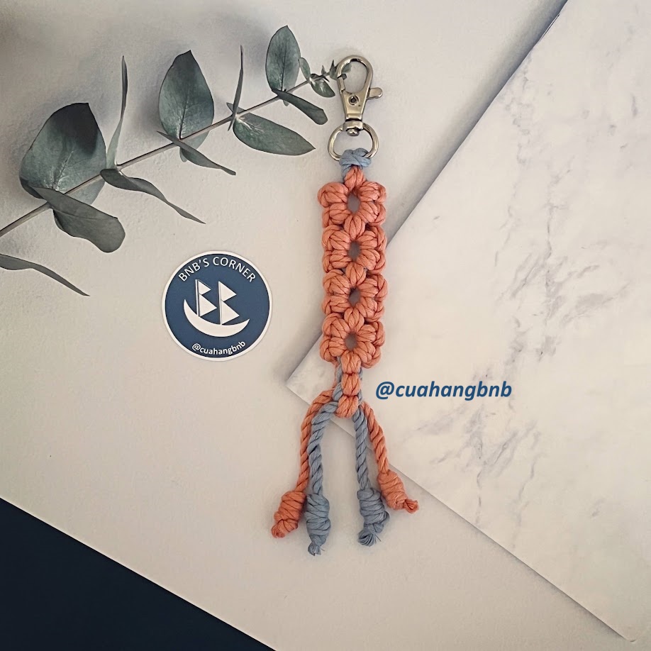 Dây hoa handmade trang trí balo, túi xách | Daisy macrame keychain