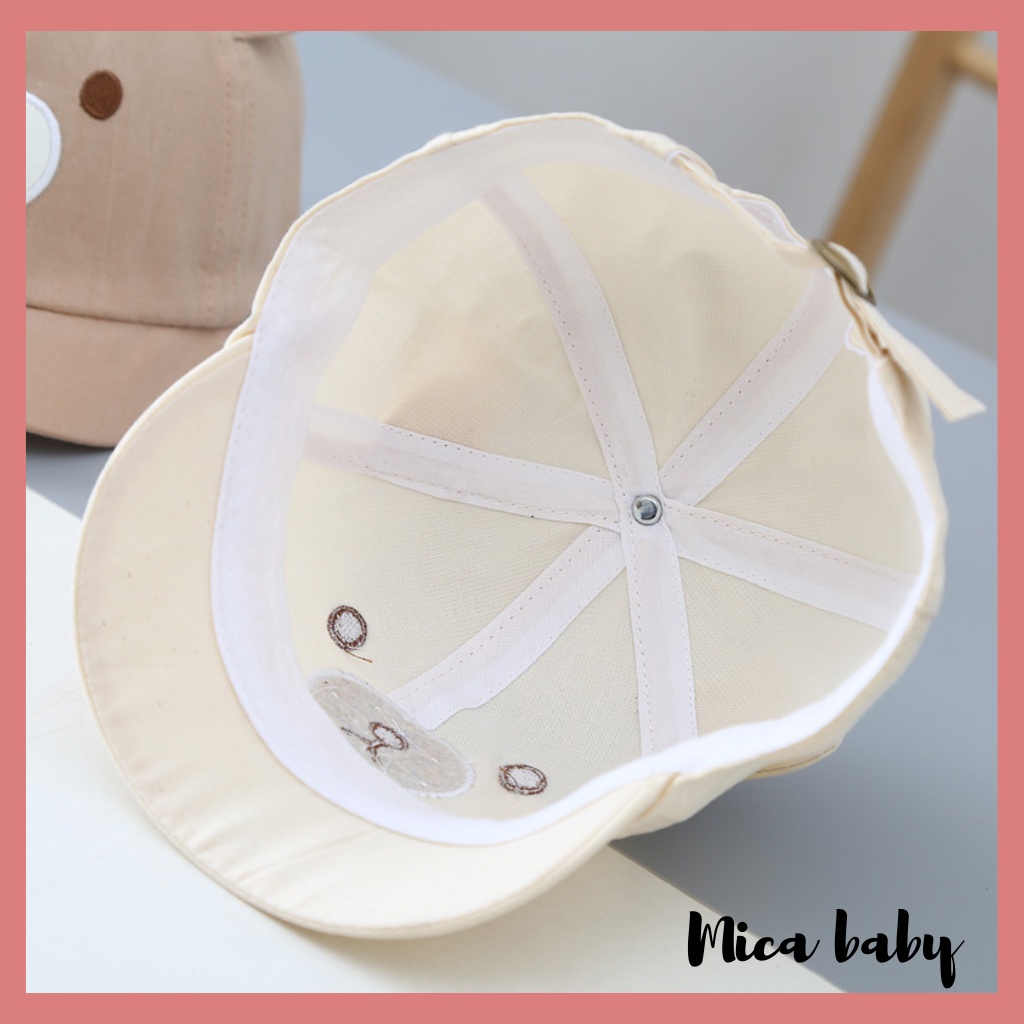 Mũ nón lưỡi trai trẻ em hình mặt cún có điều chỉnh đáng yêu cho bé MH229 Mica baby