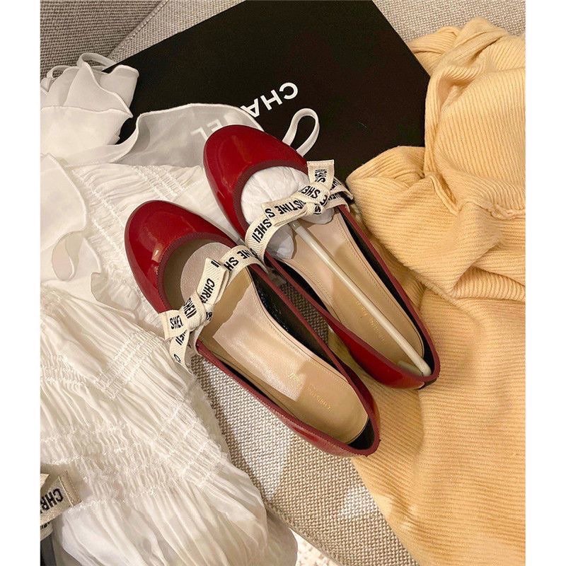 Giày hài búp bê có bigsize 3 màu phong cách Mary Jane kiểu Pháp đế bằng đơn giản G24