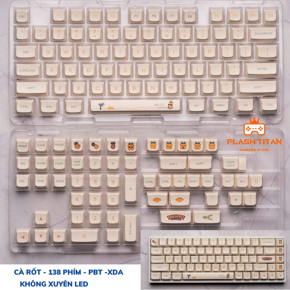 Keycap nhựa PBT cao cấp, nút phím lắp cho bàn phím cơ dùng để custom bàn phím cơ | BigBuy360 - bigbuy360.vn