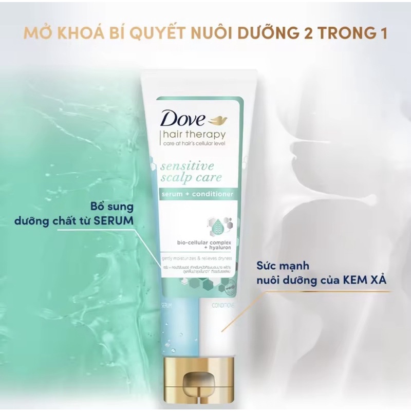 Kem Xả Serum 2 Trong 1 Dove Hair Therapy Breakage Remedy Phục Hồi & Ngăn Gãy Rụng 230Ml
