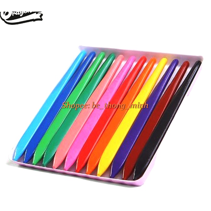 Bộ 6 / 12 / 24 / 36 Bút Sáp Vẽ Màu Có Thể Rửa Sạch - bút  tam giác cho bé cầm đúng cách