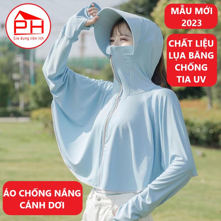 Áo chống nắng cánh dơi MẪU MỚI vải thun lạnh mềm mại chống tia UV thoáng mát áo khoác nữ freesize - Gia dụng Phước Hòa