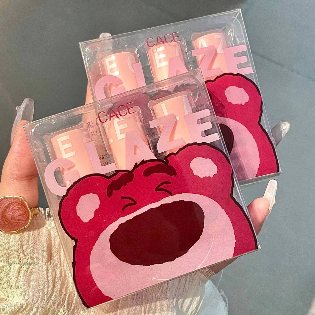 Gấu dâu Strawberry Bear Lip Glazed Môi dễ thương