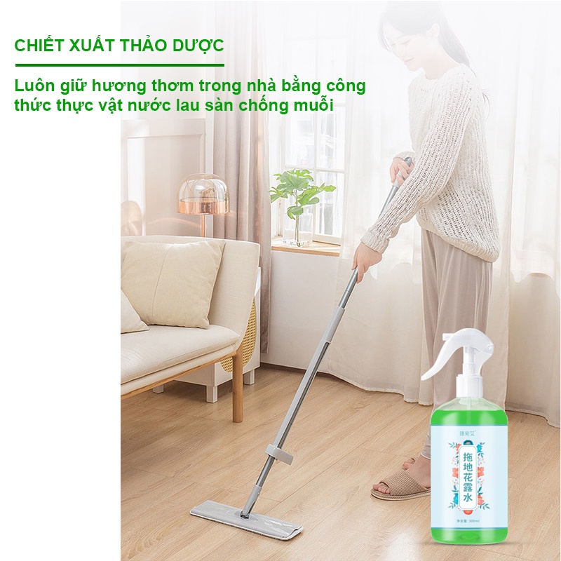 Nước Lau Sàn Hữu Cơ Chống Muỗi NAHECA xua đuổi côn trùng hương thơm thảo mộc tự nhiên - 300ml