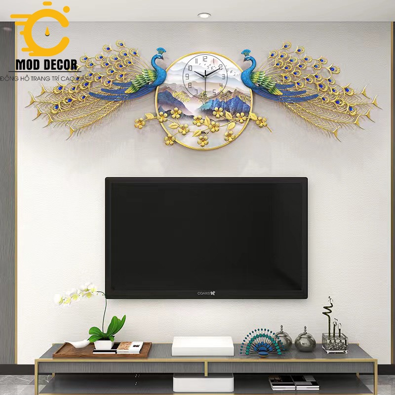 Đồng hồ treo tường trang trí công phượng, tráng gương MOD Decor, Lianzhang JJT mã 686-2