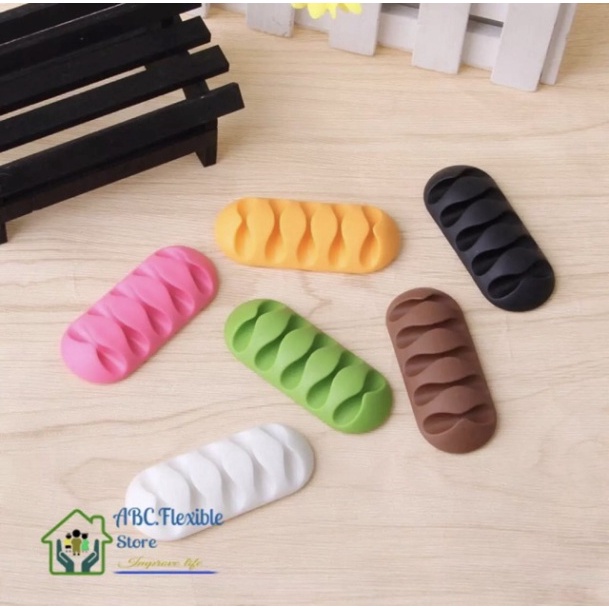 [KHUYẾN MẠI] Kẹp cao su giữ dây điện, dây sạc, tai nghe gọn gàng tiện lợi