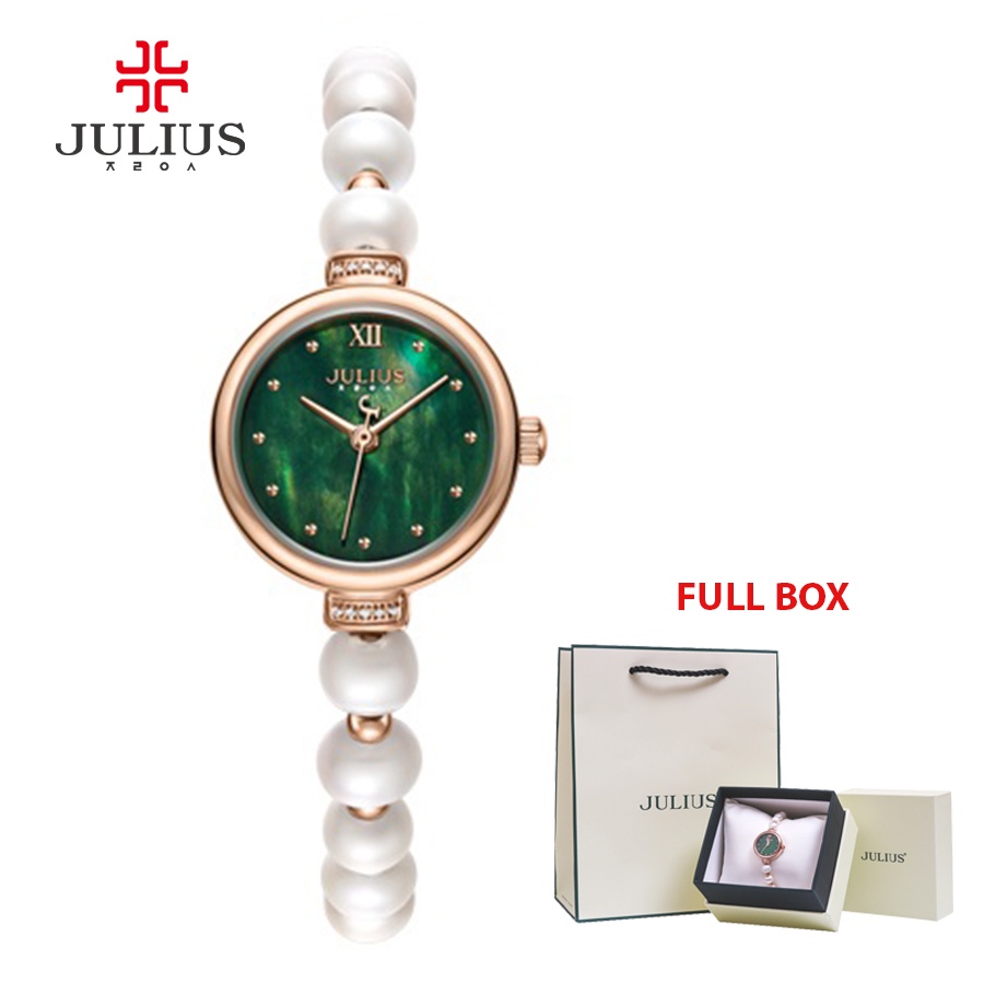 Đồng hồ nữ chính hãng Julius Hàn Quốc JA-1346 dây ngọc trai dạng lắc tay dịu dàng