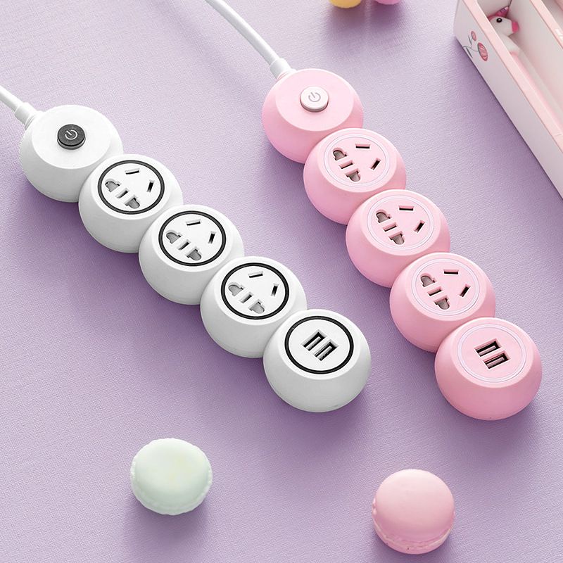 Ổ căm điện đa năng hình cây kẹo kéo kèm cổng sạc USB Ráp ổ cắm thông minh chống giật điện, nhiều màu để chọn lựa