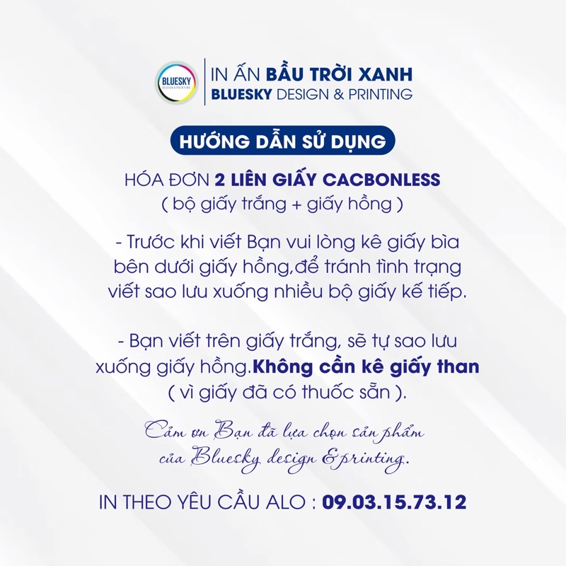 Hợp đồng thuê nhà/ phòng trọ/ mặt bằng khổ A4 - 2 liên - 50 bộ/quyển