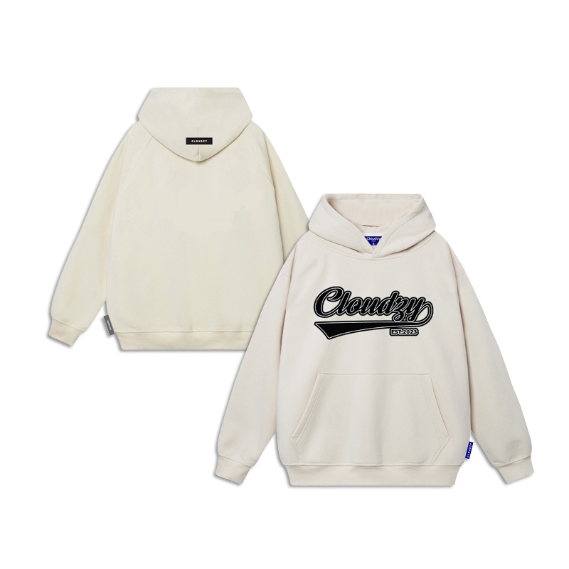 Áo hoodie nam nữ local brand unisex cặp đôi nỉ ngoại cotton form rộng có mũ xám đen dày oversize CLOUDZY BASEBALL