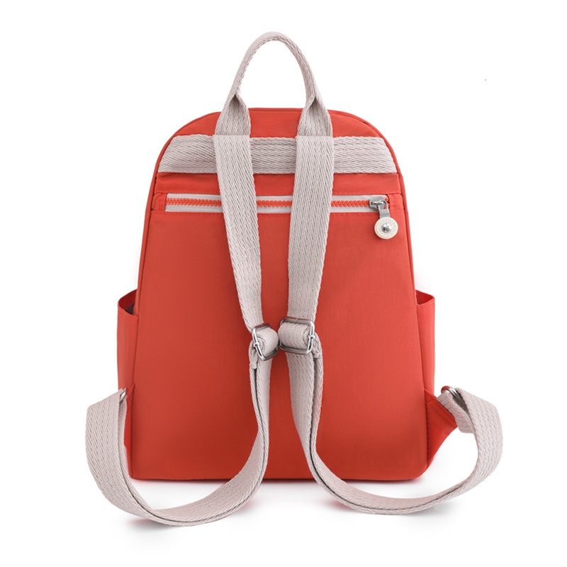 Ba Lô Canvas Siêu Nhẹ Nhiều Túi Phong Cách Hàn Quốc Mới