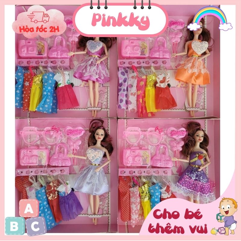 Đồ Chơi bộ hộp quà Búp Bê Công Chúa Barbie cho bé gái từ 4-6 tuổi