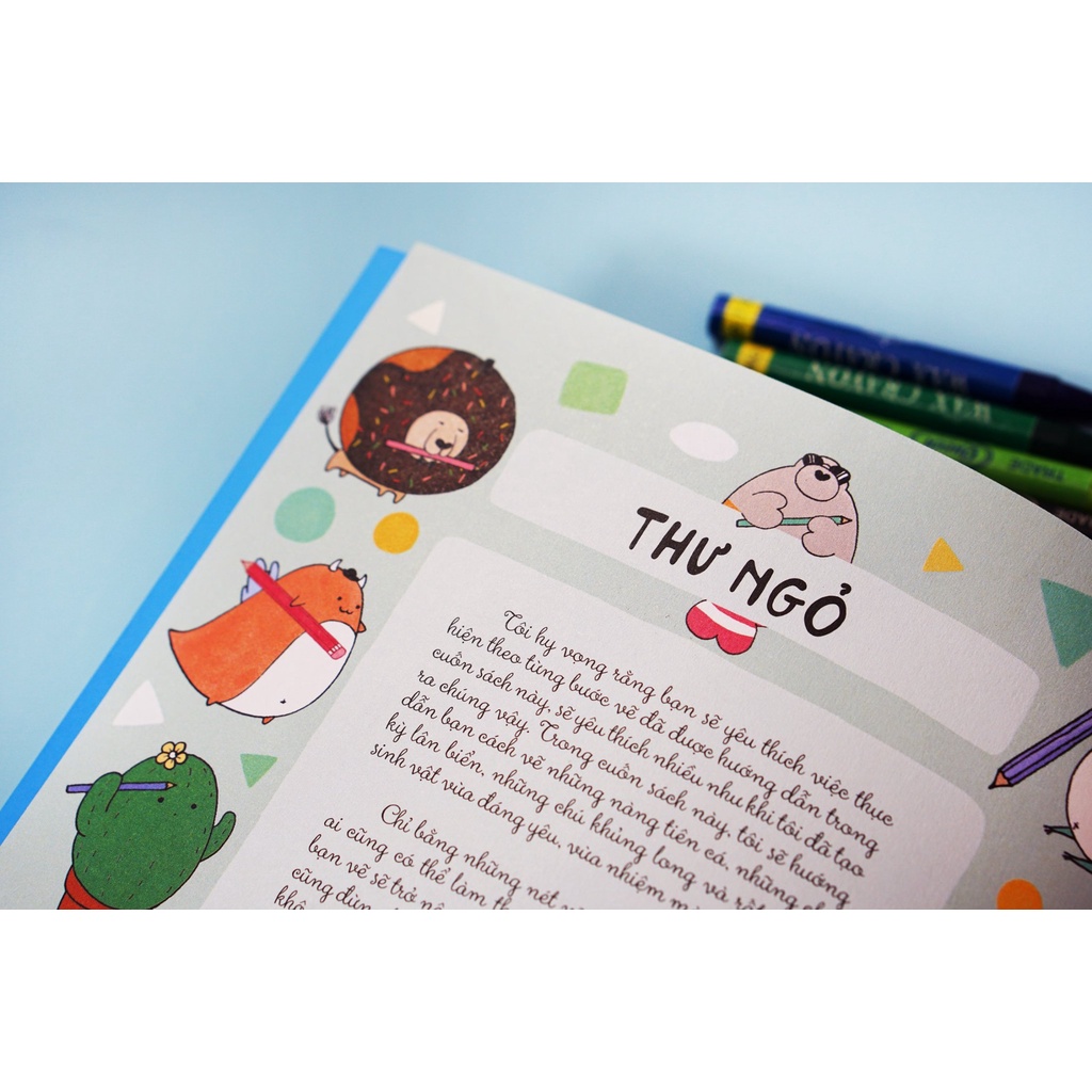 Sách - Vẽ theo phong cách Kawaii với 5 bước đơn giản - Thế giới động vật - Đinh Tị Books