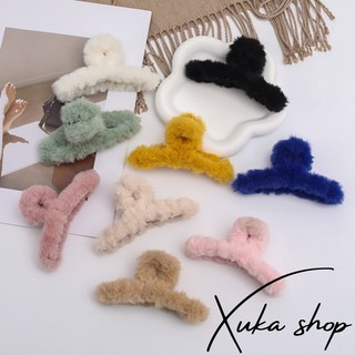  Kẹp tóc càng cua kẹp tóc lông nhung phụ kiện tóc để thương cho nữ 