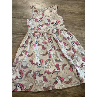 Đầm cotton bé gái Hm auth vợt sale