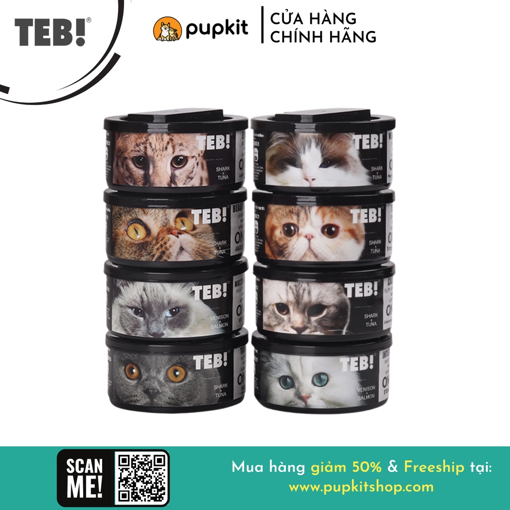 Pate Mèo Teb! Only Dinh Dưỡng Cao Cấp Lon 170g 8 Hương Vị Hấp Dẫn