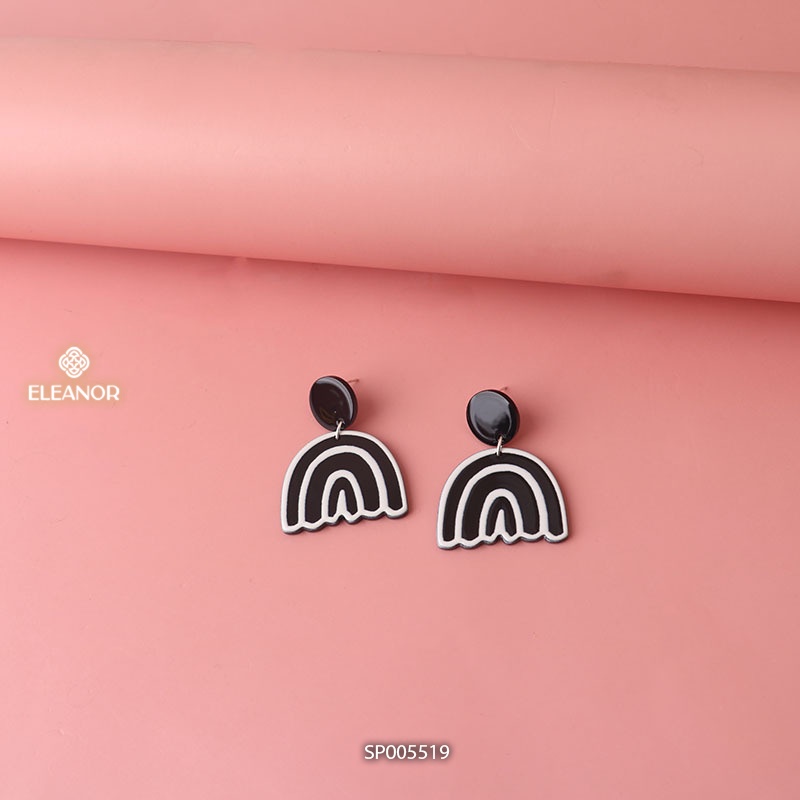 Bông tai nữ chuôi bạc 925 Eleanor Accessories hình cầu vòng phong cách trẻ trung phụ kiện trang sức xinh xắn 5519