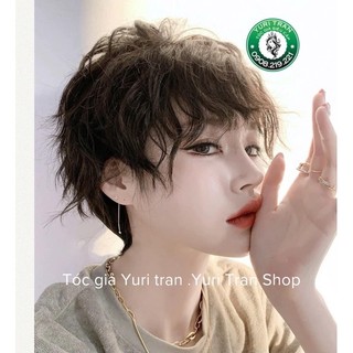 Tóc giả nguyên đầu kiểu tomboy xoăn dợn cá tính loại cao cấp yuri tran