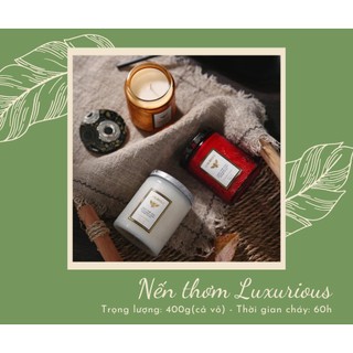 Nến thơm tinh dầu không khói cao cấp Luxurious, phong cách Châu Âu sang trọng. Nến thơm Unlimited Candles, thư giãn, khử