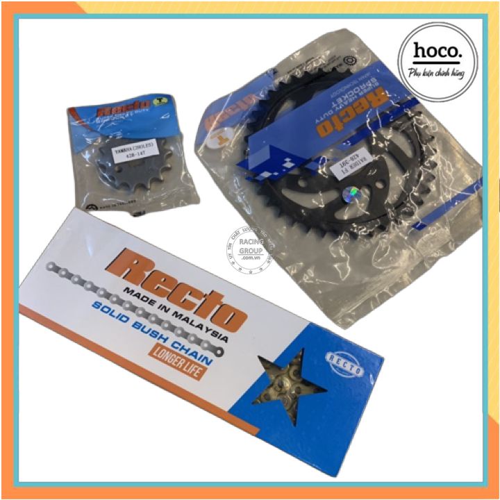 Bộ nhông sên đĩa RCB và Recto size zin cho xe máy