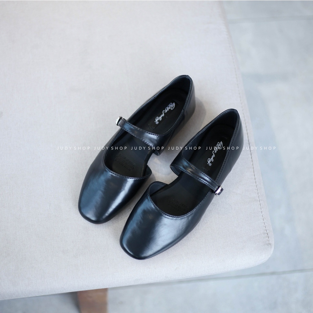 Giày Búp Bê - Giày Bệt HAPPY FEELINGS Quai Ngang Hở Sườn Da Mềm QCCC