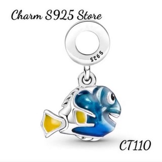 Charm pan ale pixar dory bạc s925 thuần khiết hàng cao cấp