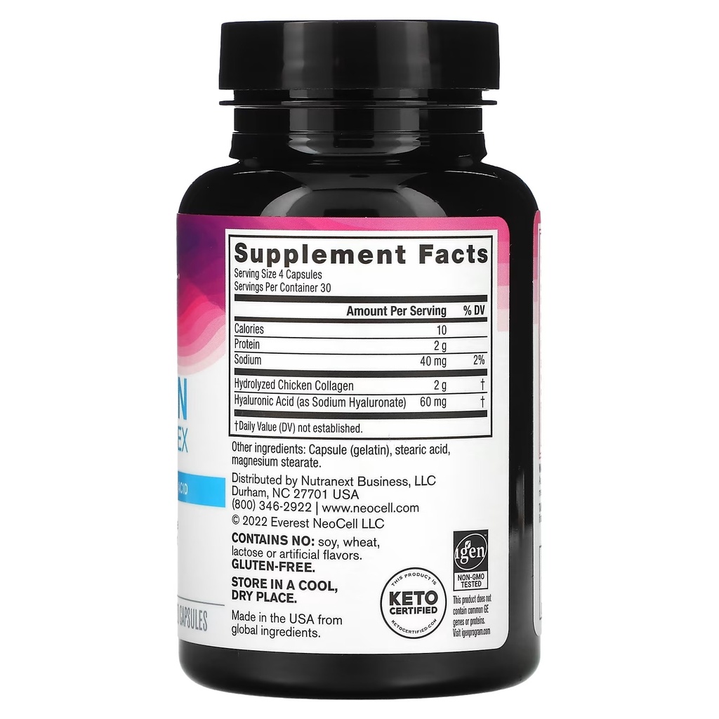 Viên Uống Giảm Đau Nhức, Tăng Đàn Hồi Và Tái Tạo Sụn Khớp Collagen Neocell type 2 Không Biến Tính 120 viên