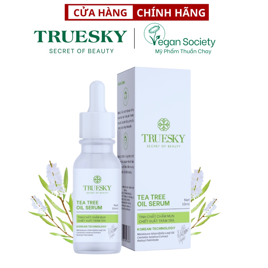 Tinh chất chấm mụn Truesky Tea Tree Oil chiết xuất tràm trà 10ml - Truesky Việt Nam