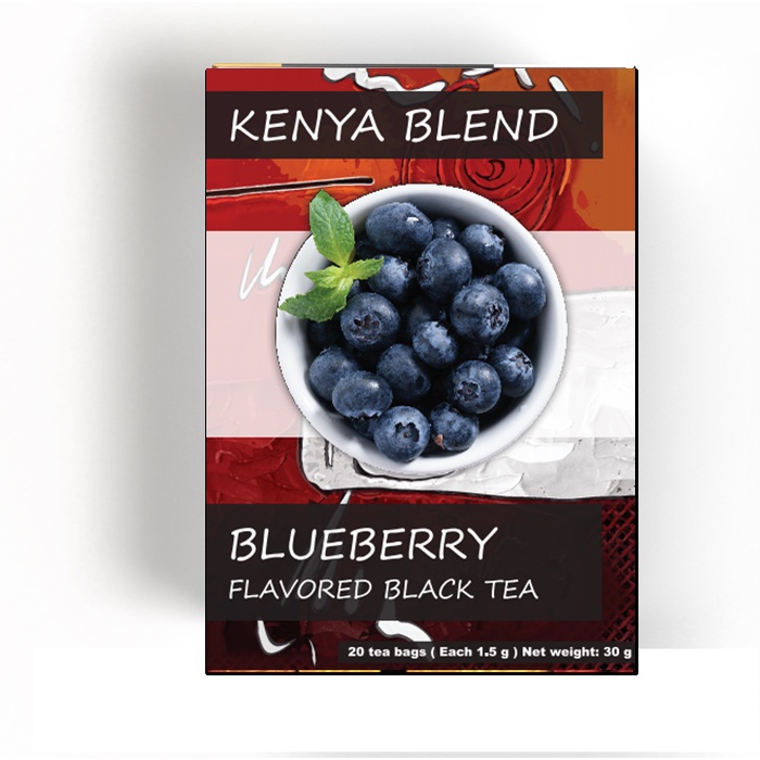 Trà túi lọc Kenya Blend Tea: Việt Quất Blueberry Kenya Blend Tea, kiểu Ahmad Tea, Dilmah, Lipton