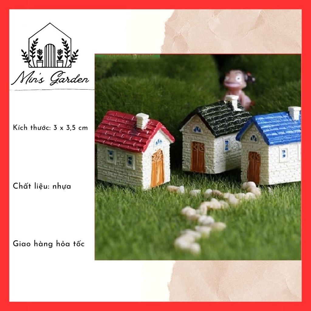 Nhà cấp 4 🔥FREE SHIP🔥 phụ kiện trang trí tiểu cảnh