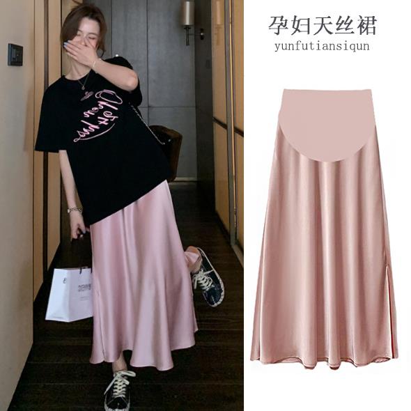 Hàng Mới Về Đầm Bầu Vải Satin Cao Cấp Thời Trang Xuân Thu Mới đầm đầm bầu thời trang đồ đầm